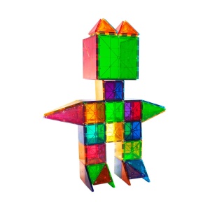 Magna Tiles - Clear Colors - set magnetic 100 piese - Img 5