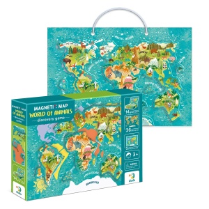 Puzzle magnetic - Harta Lumii cu Animale - Img 5