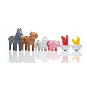 Primele Mele Animale de Fermă, Joc Magnetic de Construcție, 16 Piese - SmartMax - Img 2