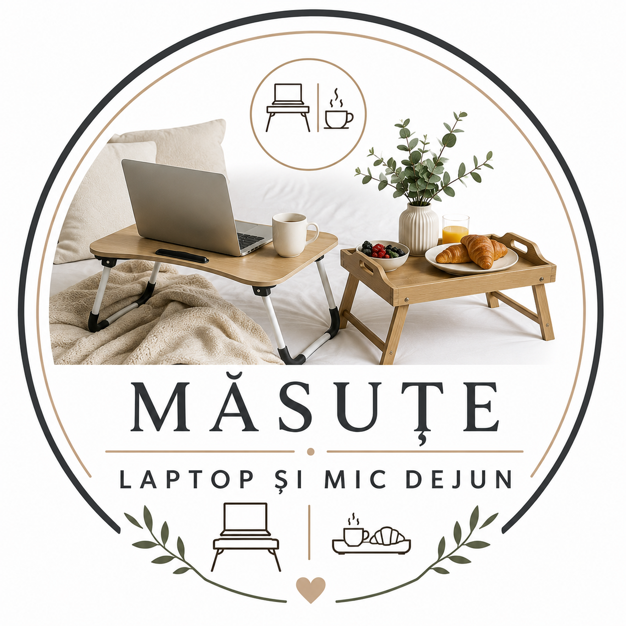 Masute laptop si mic dejun