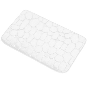 Covoras de baie antiderapant cu uscare rapida, 80×50 cm, alb