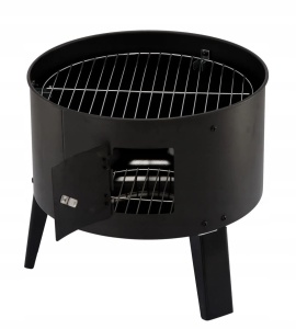 Gratar metalic pe carbuni, inchis pe 3 nivele, cu capac si termometru, 80x44x38cm - Img 4