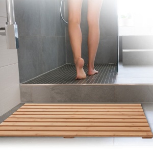 Gratar pentru dus 5Five Ilyan, din bambus, antiderapant, 68×50 cm, natur - Img 2