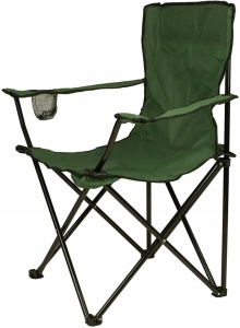 Scaun pliabil camping sau pescuit Sersimo, suport pahar, verde - Img 6