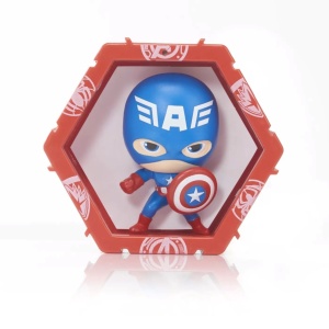 WOW! Pods - Figurină Marvel Captain America cu POD Hexagonal UV & Senzor IR, Lumini Interactive, Colecționabilă