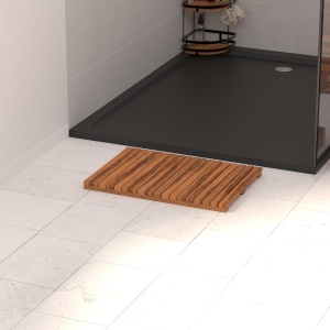 Gratar dus 5Five Acacia din lemn de salcam, antiderapant, 53x36x3 cm, natur - Img 5