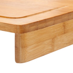Tocator bucatarie 5Five Bamboo cu sant de colectare, bambus, 45×34 cm, natur - Img 4