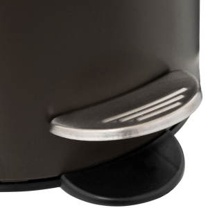 Cos gunoi 5Five Modern Color cu capac bambus si sistem soft-close, otel, polipropilena si bambus, 3L, 22x17x23 cm, negru - Img 5