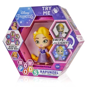 WOW! Pods - Figurină Disney Princess Rapunzel cu POD Hexagonal UV & Senzor IR, Lumini Interactive, Colecționabilă