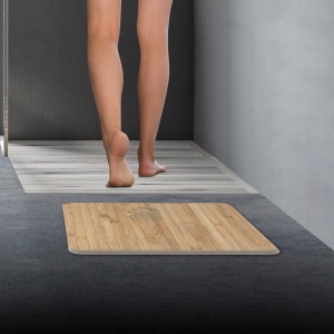 Covoras baie 5Five Bamboo cu efect absorbant rapid, argila naturala, 45x35x1 cm, natur - Img 4
