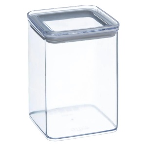 Cutie depozitare patrata 5Five PS, 1 litru, 10x10x14 cm, transparent