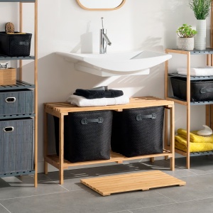 Gratar baie 5Five Bamboo din bambus natural, 53×36 cm, bej - Img 2