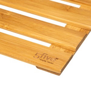 Gratar pentru dus 5Five Ilyan, din bambus, antiderapant, 68×50 cm, natur - Img 3