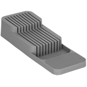 Organizator cutite pentru sertar, 9 compartimente, 40x14cm, gri - Img 1