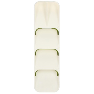 Organizator tacamuri sertar, 5 compartimente, 40x11x5,5cm, alb - Img 6