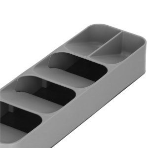 Organizator tacamuri sertar, 5 compartimente, 40x11x5,5cm, gri - Img 5