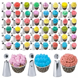 Set patiserie, 83 piese cu sabloane pentru ornarea prajiturilor - Img 6