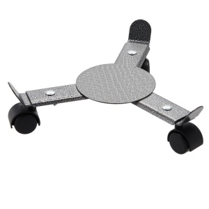 Suport ghiveci cu roti pentru plante, diametru reglabil 22-30 cm, inaltime 7 cm, negru