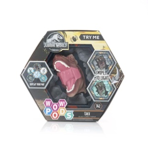 WOW! Pods - Figurină Dinozaur Tyrannosaurus Rex cu POD Hexagonal UV, Senzor IR & Efecte Sonore, Colecționabilă