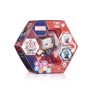 WOW! Pods - Figurină Marvel Thor cu POD Hexagonal UV & Senzor IR, Lumini Interactive, Colecționabilă - Img 6