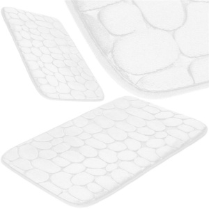 Covoras de baie antiderapant cu uscare rapida, 60×40 cm, alb - Img 5