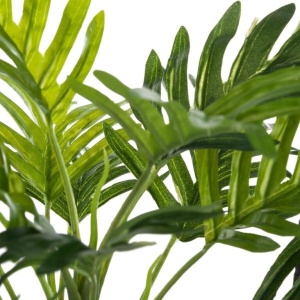 Planta artificiala Atmosphera Palmier cu ghiveci din beton alb, 30 cm, verde - Img 3