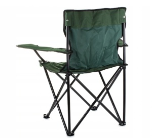 Scaun pliabil camping sau pescuit Sersimo, suport pahar, verde - Img 4