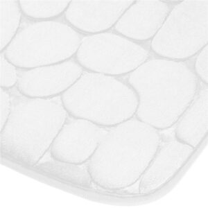 Covoras de baie antiderapant cu uscare rapida, 80×50 cm, alb - Img 6