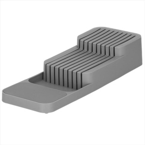 Organizator cutite pentru sertar, 9 compartimente, 40x14cm, gri - Img 5