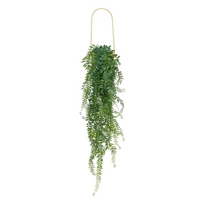 Planta artificiala suspendata Atmosphera Le Collectionneur cu ghiveci ceramic, 105 cm, auriu