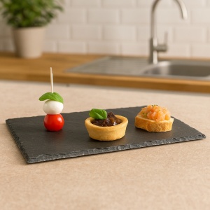Platou servire Atmosphera din ardezie, 32×24 cm, negru - Img 2