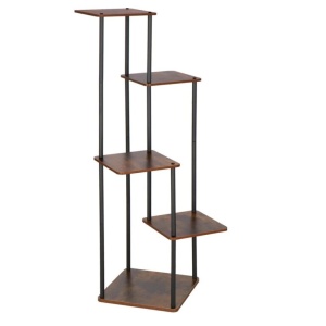 Suport pentru flori, 106×58 cm, negrumaro deschis – 5 rafturi, structura metalica, design modern