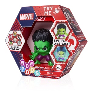 WOW! Pods - Figurină Marvel Hulk cu POD Hexagonal UV & Senzor IR, Lumini Interactive, Colecționabilă