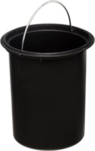 Cos gunoi 5Five Modern Color cu capac bambus si sistem soft-close, otel, polipropilena si bambus, 3L, 22x17x23 cm, alb - Img 4