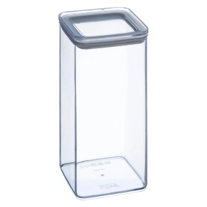 Cutie depozitare patrata 5Five PS, 1.5 litri, 10x10x20 cm, transparent