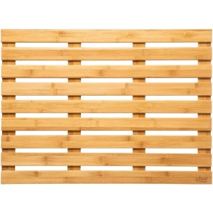 Gratar pentru dus 5Five Ilyan, din bambus, antiderapant, 68×50 cm, natur