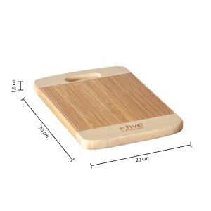 Tocator 5Five din bambus cu maner, pentru taiere sau servire, 30×20 cm, maro natur - Img 3