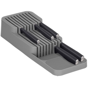 Organizator cutite pentru sertar, 9 compartimente, 40x14cm, gri - Img 6