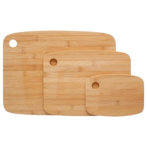 Set 3 tocatoare 5Five Bambou din bambus, 37×28 cm, 29×21 cm si 19×14 cm, maro natur - Img 5