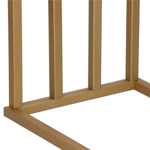 Suport metalic de baie pentru prosoape, cu 4 standuri, 96 cm, auriu mat - Img 6