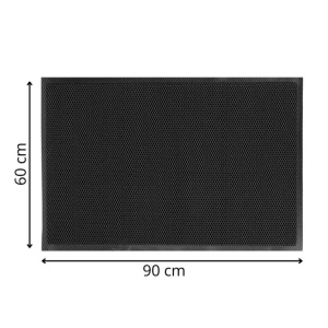 Covoras intrare absorbant tip plasa, PVC antiderapant, 60×90 cm, negru - Img 5