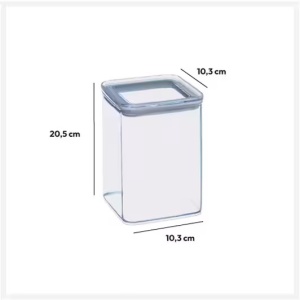 Cutie depozitare patrata 5Five PS, 1 litru, 10x10x14 cm, transparent - Img 3