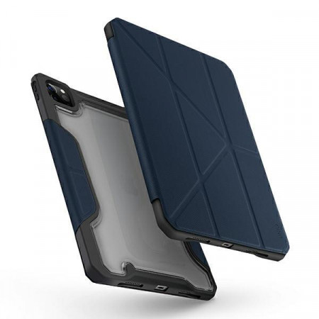 Антибактериален калъф тип книга с място за стилус UNIQ Trexa - iPad Pro 11" (2nd gen 2020) / Pro 11" (3rd gen 2021) / Pro 11" (4th gen 2022) син