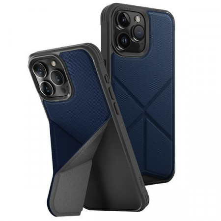 Гръб със стойка UNIQ Transforma Magclick - iPhone 15 Pro Max electric blue