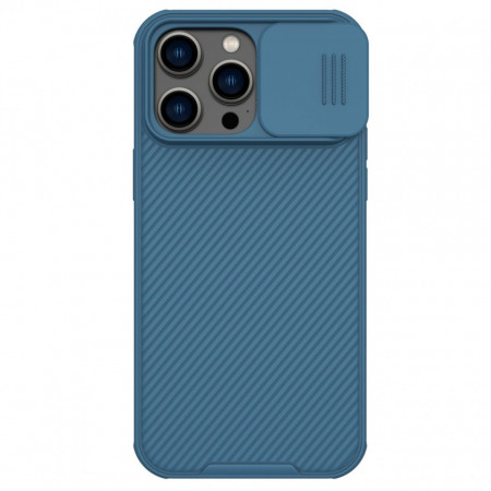 Гръб с подвижно покритие за камерата NILLKIN CamShield Pro - iPhone 14 Pro Max син
