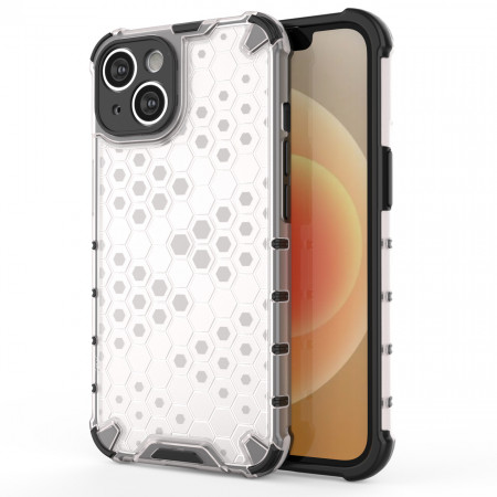 Гръб Honeycomb Armor със силиконов бъмпер - iPhone 14 прозрачен
