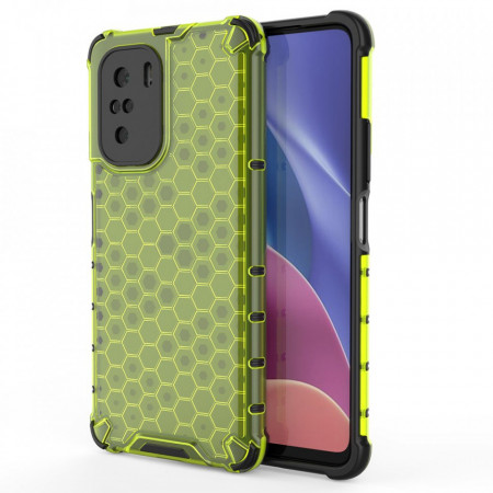 Гръб Honeycomb Armor със силиконов бъмпер - Xiaomi Mi 11i / Mi 11X / Poco F3 / Redmi K40 / K40 Pro / K40 Pro Plus зелен