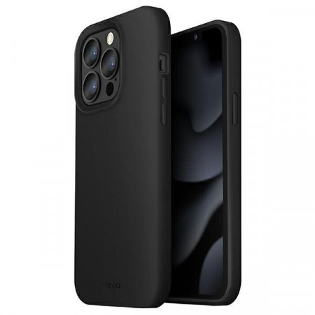 Гръб UNIQ Lino - iPhone 13 Pro Max мастиленочерен - Img 1