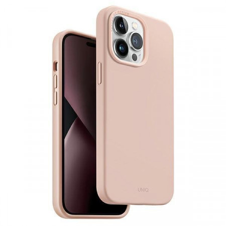 Гръб UNIQ Lino - iPhone 14 Pro розов