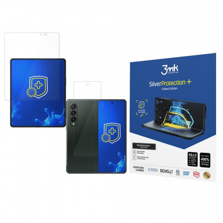Гъвкав протектор с антимикробно покритие за малък и голям дисплей 3mk Silver Protection+ - Samsung Galaxy Z Fold 3 5G